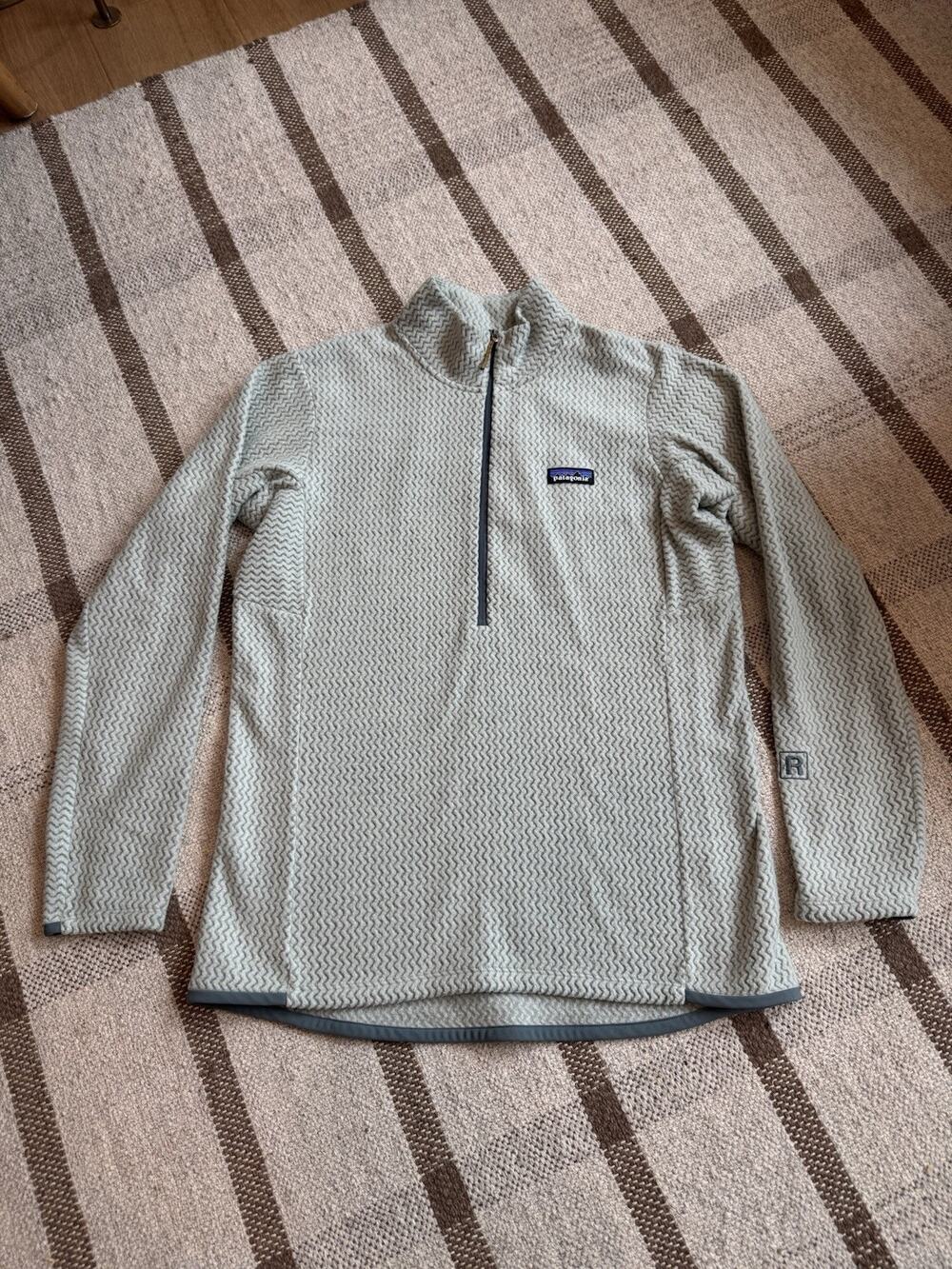 Patagonia R1 Air 1/2 Zip Pullover Jacket Fleece Sleet Green Large